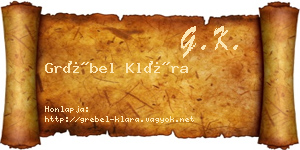 Grébel Klára névjegykártya